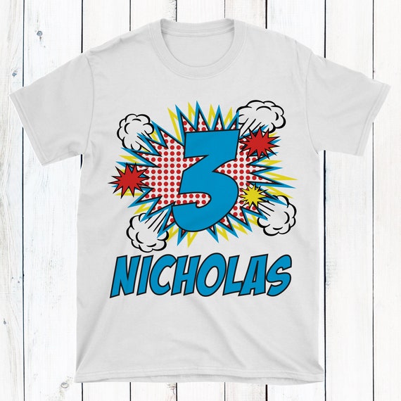 superhero birthday boy shirt