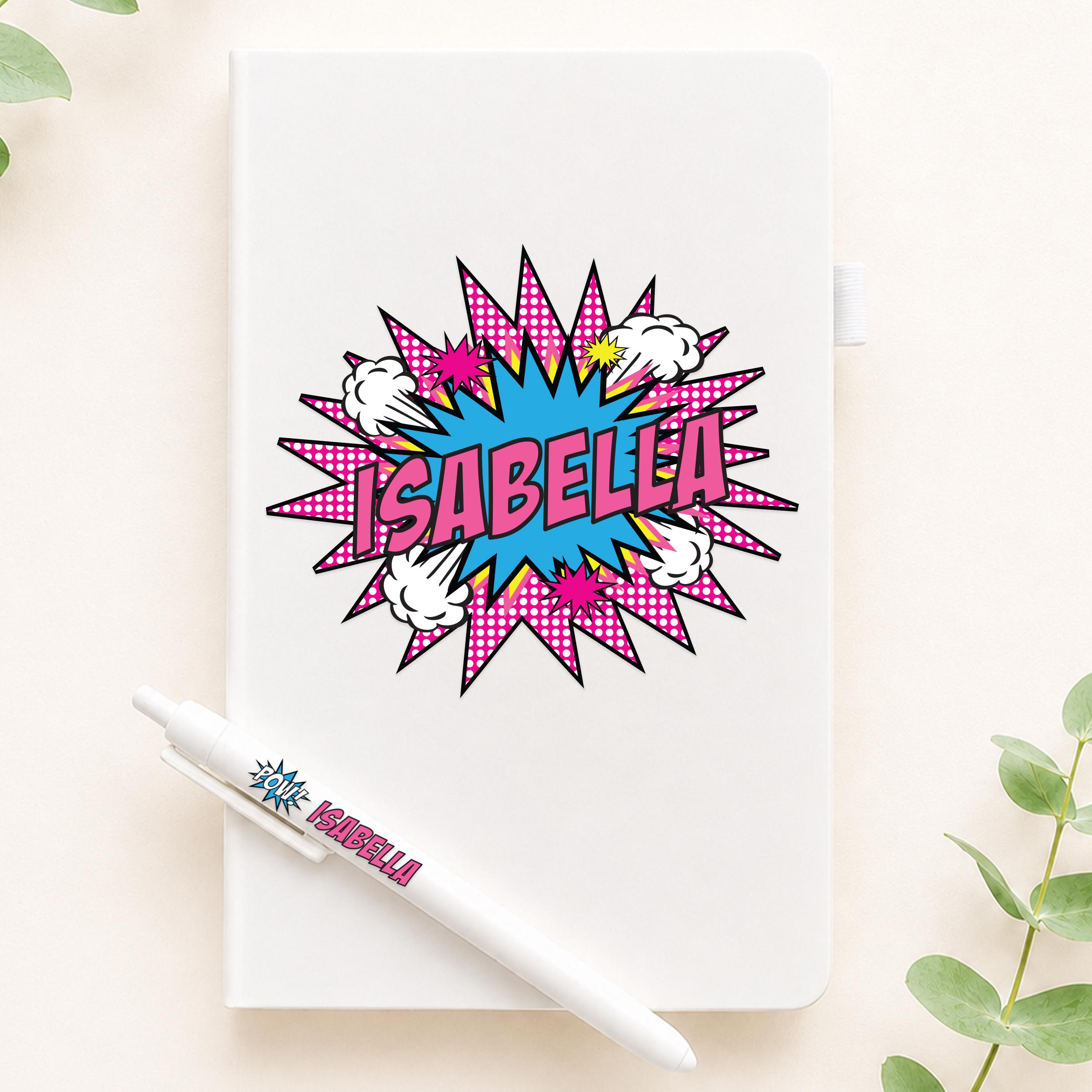 Personalized Comic Book Notebook With Pen | Pop Art Kids Journal ...