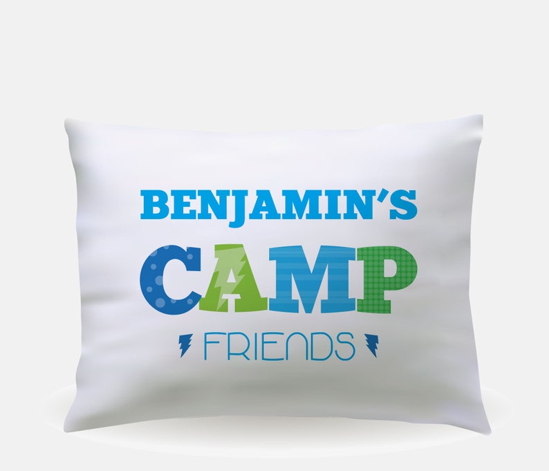 Autograph Pillow Kids Camp Pillowcase Custom Camp Bedding Girls Camp Care Package Gifts Sleepaway Summer Camp Pillow Cover with Name image 5