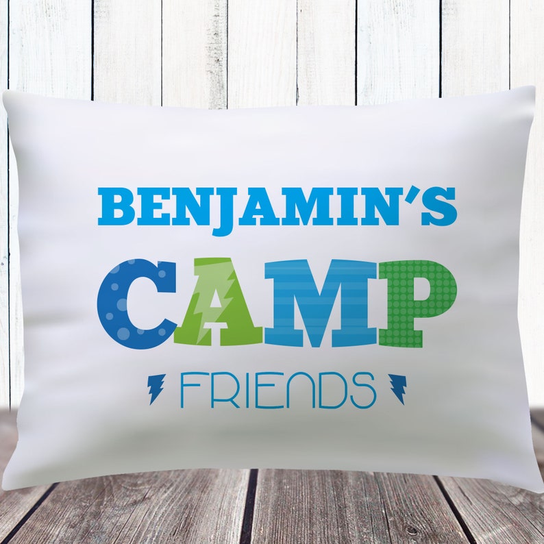 Autograph Pillow Kids Camp Pillowcase Custom Camp Bedding Girls Camp Care Package Gifts Sleepaway Summer Camp Pillow Cover with Name image 4