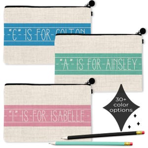 Kids Pencil Case with Name | Custom Back to School Supply for Teens and Kids | Gift for Girls | Personalized Name Labels for School Supplies