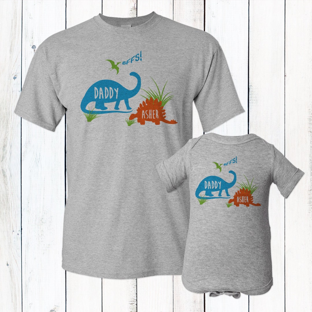 Funny Dad and Baby Matching Shirt, Matching Dad and Son Shirt, Dinosaur
