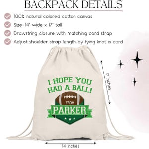 Personalized Football Party Favor Bags | Boys Sports Birthday Goodie Bags Bild 6