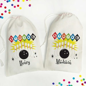 Bowling Party, Kids Party Favors, Bowling Themed Gift Bags, Bowling Birthday Party, Personalized Boys Birthday Favors, Custom Favor Bags,