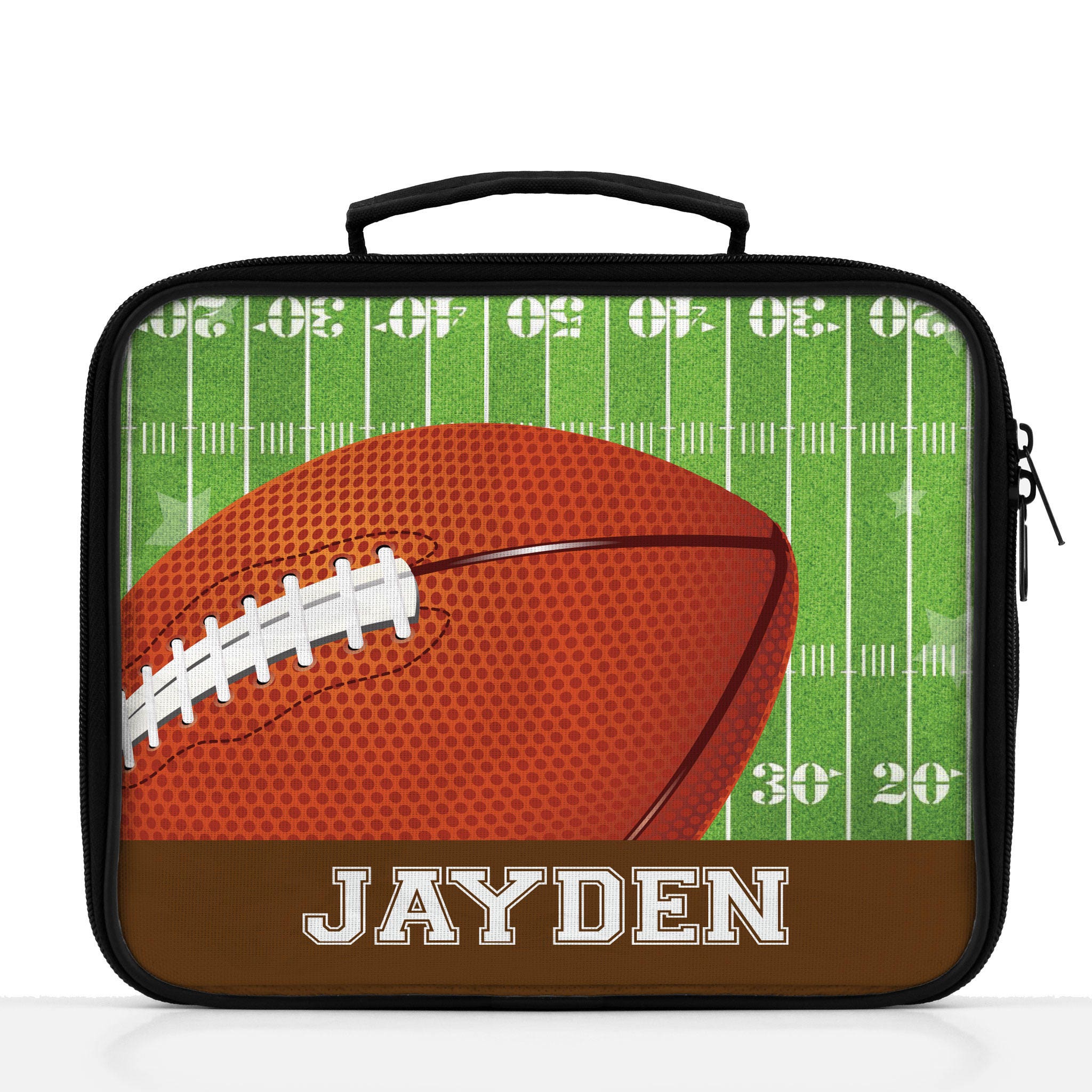 Football Lunch Bag Custom Kids Lunch Tote Personalized Etsy