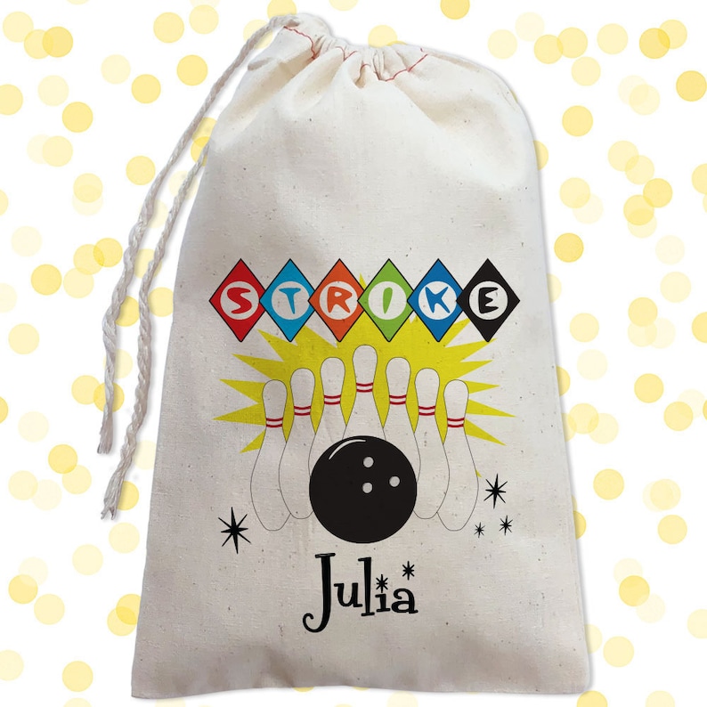 Bowling Party Kids Party Favors Bowling Themed Gift Bags Etsy