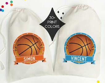 Basketball Birthday Party Favor Bags - Basketball Favors - Personalized Boys Favor Bags - Kids Basketball Party Decor - Team Party Gifts