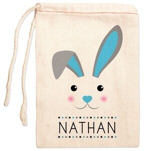 Personalized Easter Tote Bags for Kids Custom Childrens Monogrammed Easter Gift Bags Minimalist Easter Bunny Bags for Boys Girls image 7