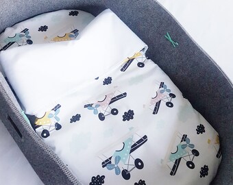 aeroplane cot bedding