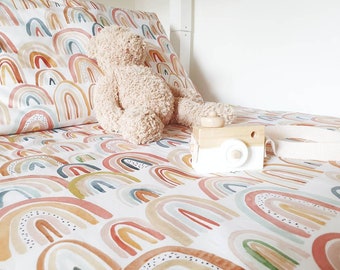 rainbow cot bed duvet cover