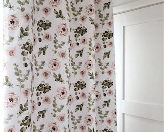 Eucalyptus Blackout Curtains, Floral Kids Windows Drapes, Customised Eyelet Curtains, Pencil Pleat Curtains, Nursery Thermal Curtains.