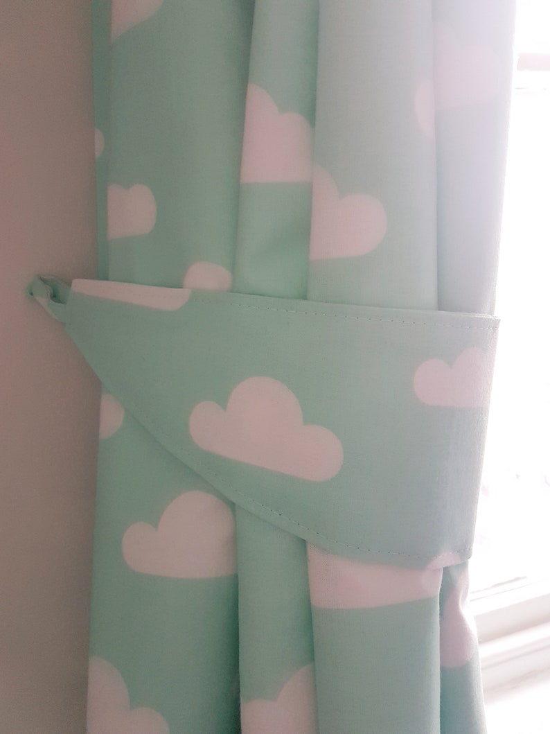 Cloud Pattern Blackout Curtains Monochrome Nursery Drapes Etsy
