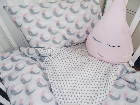 grey cot bed sheets