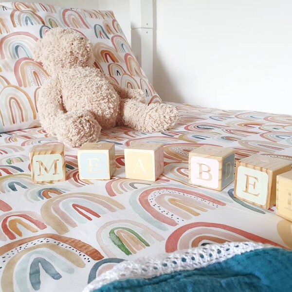 Rainbow Bedding Etsy