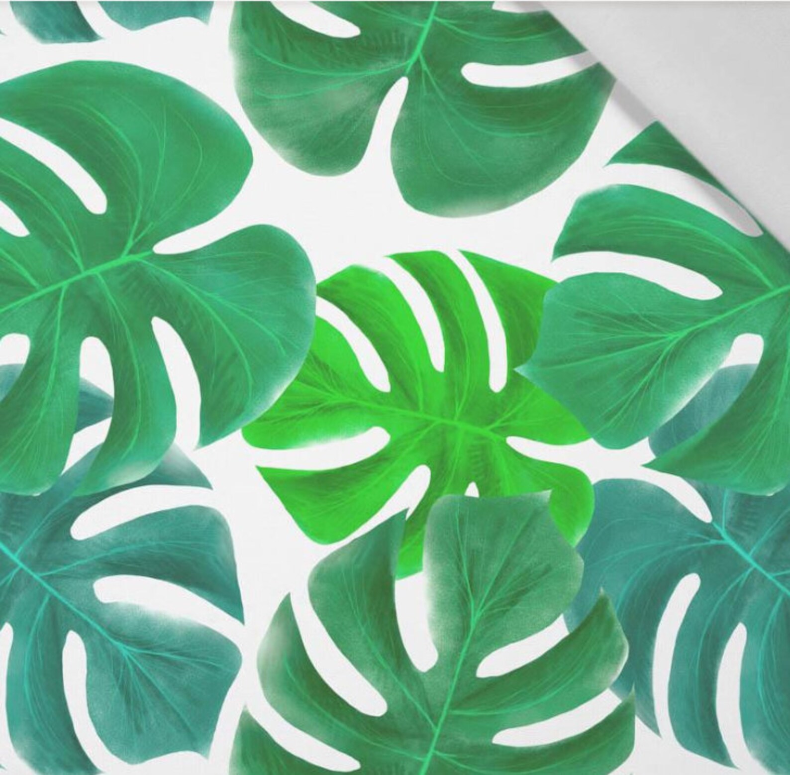 Monstera Leaves Cot Bed Sheet Tropical Nursery Bed Linen Etsy