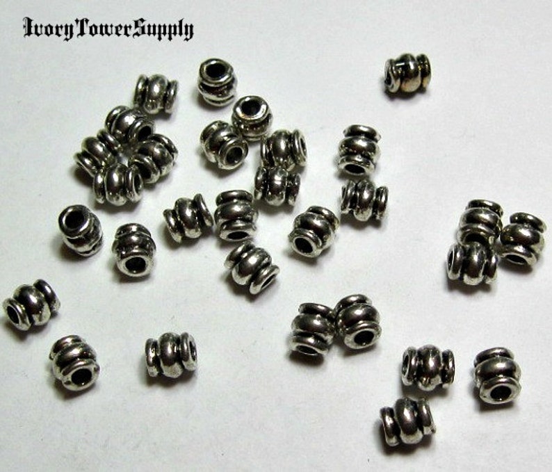 30 Barrel Spacer Beads Metal Beads Bead Spacers Tibetan Etsy