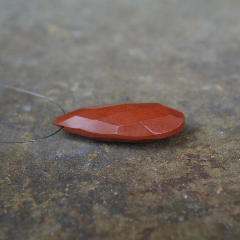 Red Jasper Elongated Briolette Destash