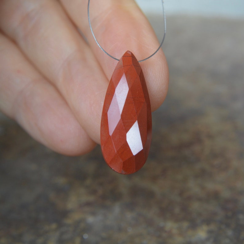 Red Jasper Elongated Briolette Destash