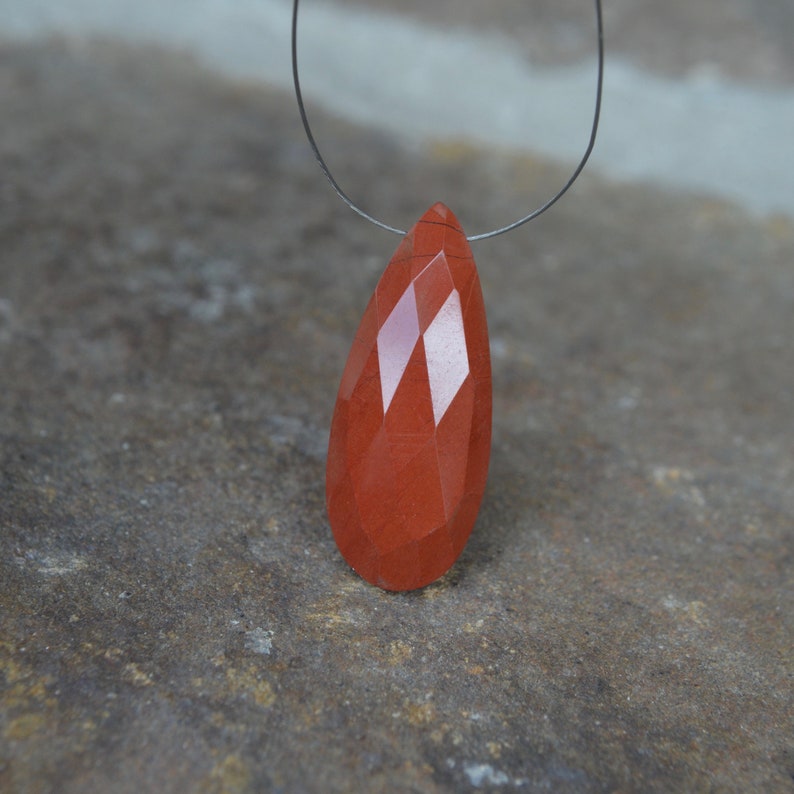 Red Jasper Elongated Briolette Destash