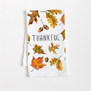 Thanksgiving Hostess Gift Thankful Towel Fall Thanksgiving Decor Giving Thanks Towel Gift for Host Thanksgiving Custom Gift Thanks Kitchen