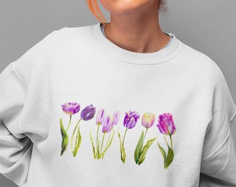 Tulips Crewneck Sweatshirt Tulip Sweater Tulip Sweatshirt Tulips Shirt for Tulip Lover Tulip Gift idea Flower Gift for Her Tulip Sweatshirt