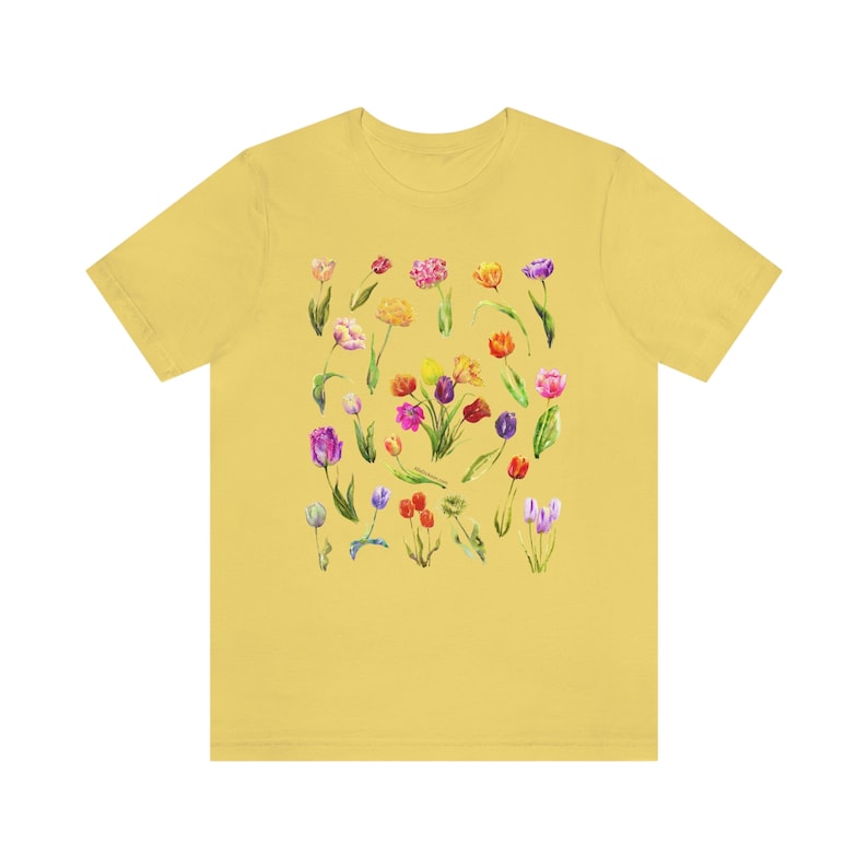 Florist Tshirt Tulip Shirt for Women Tulip Garden Shirt Tulip Flower