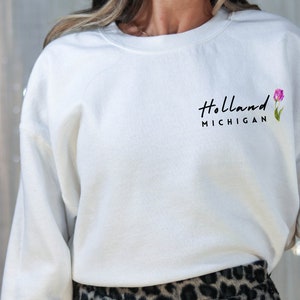 Holland Michigan Sweatshirt Holland Michigan Siple Crewneck with Holland Michigan City Crewneck Holland MI Shirt West Michigan Sweathirt