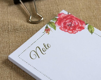 Rose Notepad Magnet for Work Sticky Notepad for Teen Checklist at Home Grocery Shopping List for Fall Journal for Success Planner Student