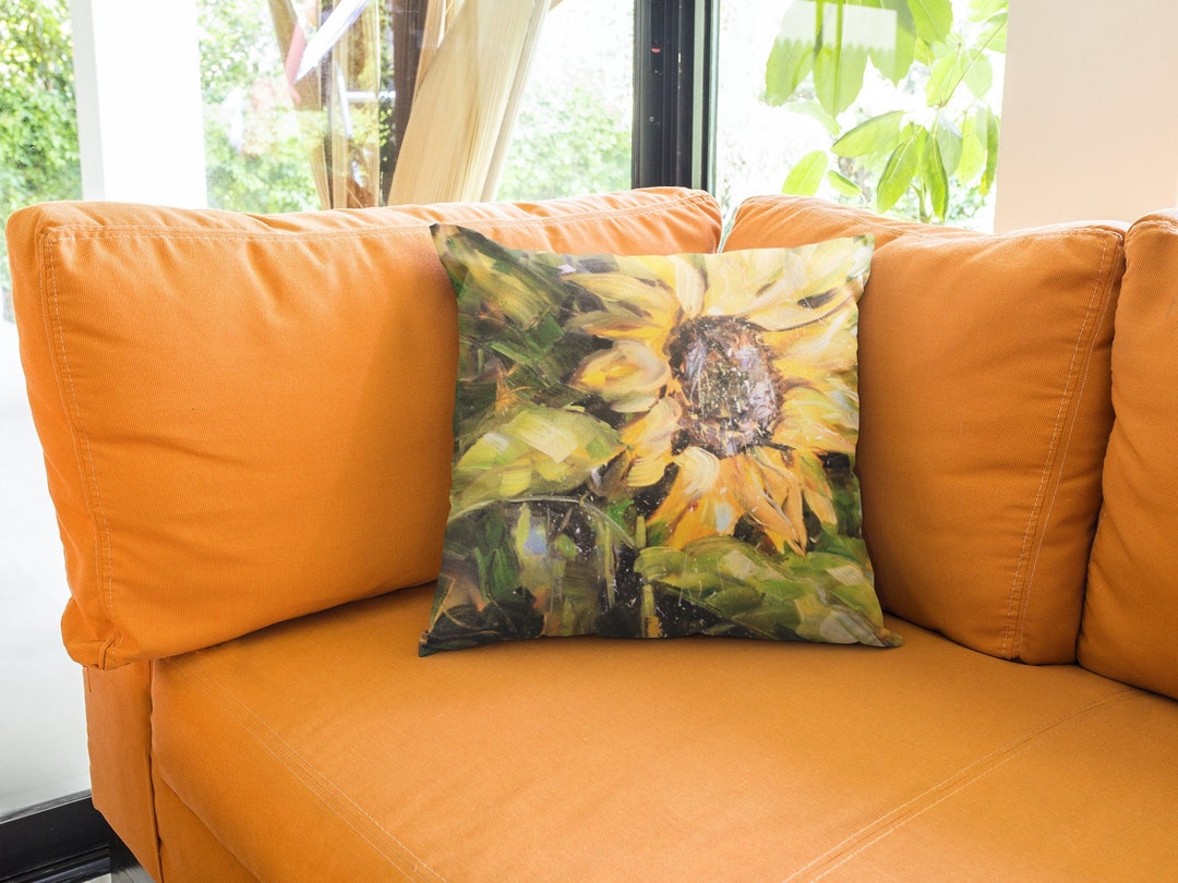 Sunflower Pillow for Patio Floral Pillow Sunflower Pillow Etsy