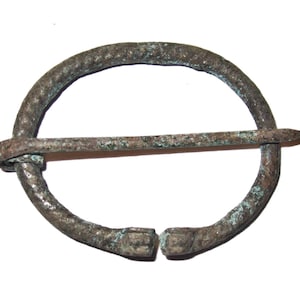 Viking Penannular Omega Fibula 1 1/2 inch Bronze Norse Brooch 900 AD, Totally Original!!!!!