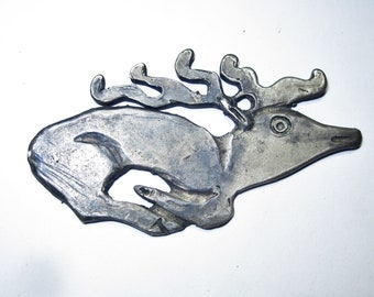 Scythian Style Silver Cast Suspension of Stag from the Central Ukraine