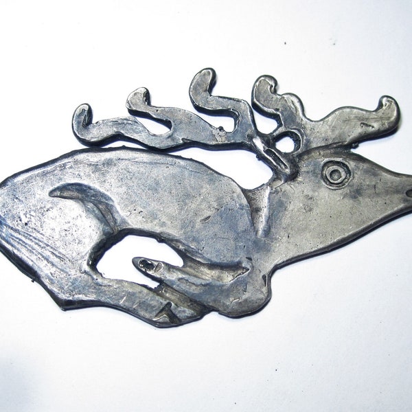Scythian Style Silver Cast Suspension of Stag from the Central Ukraine