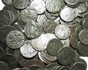 Four (4) Medieval Johann Casimir Boratyn Copper Shillings 1600&#39;s Kingdoms of Poland and Sweden for Fourteen Dollars!!