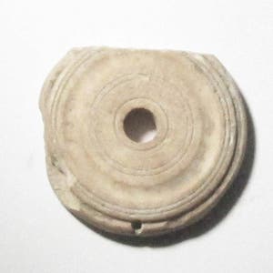 Ancient Classical Terra Cotta Spindle Whorl found in Afghanistan on Velvet Adjustable Necklace