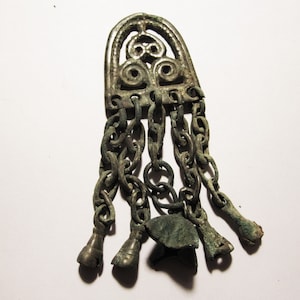 Viking Finno Ugric Cast Tinkling Pendant - Heavy Copper Alloy, Finno Ugric Kievan Rus - c. 900 AD