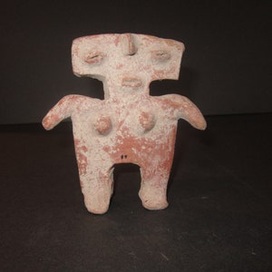 Chupicuaro Pre-Columbian Mexican Pottery Female Figure with Rectangular Head c. 200 BC to 900 AD