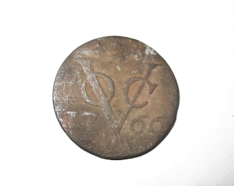 RARE 1766 American Revolution Period Münze - Dutch Duit Amerikas erster New York Penny - allgemeiner Gebrauch in der Kolonialzeit