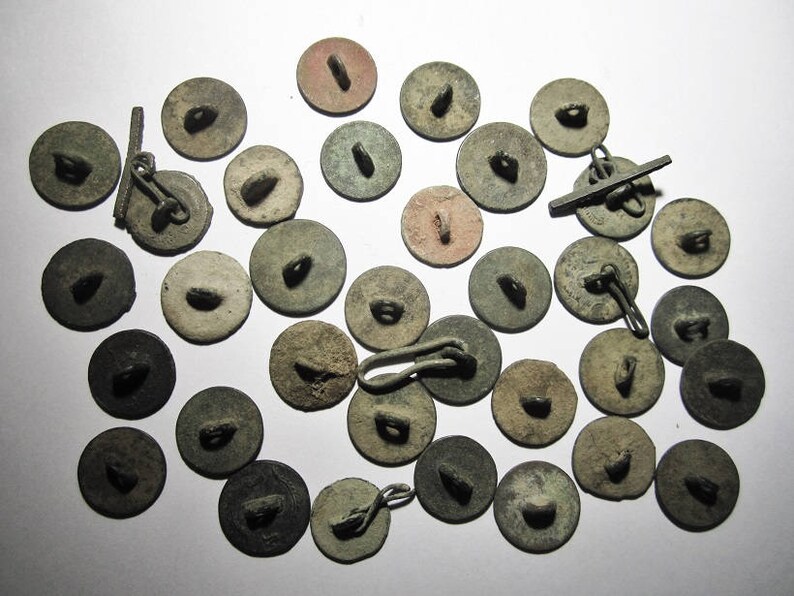 Two Colonial Era Button Collection Excavated Star ...