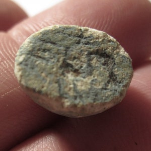Ancient Egyptian Scaraboid Bead Amulet Hieroglyphs New Kingdom 1570 - 1069 BC - Authentic Egyptian Artifact