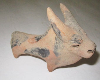 Indus Valley Harrapa Mohenjo DaroTerracotta Bichrome Zebu Bull Statue 3000-2500 BC Repair with Original Parts