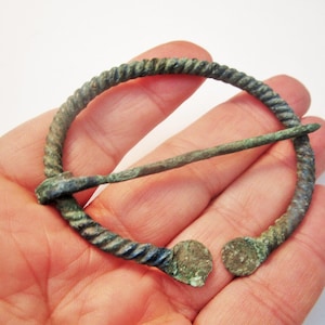 VIKING Penannular Fibula or Brooches Huge Circle Fibula, wearable history 1000 AD