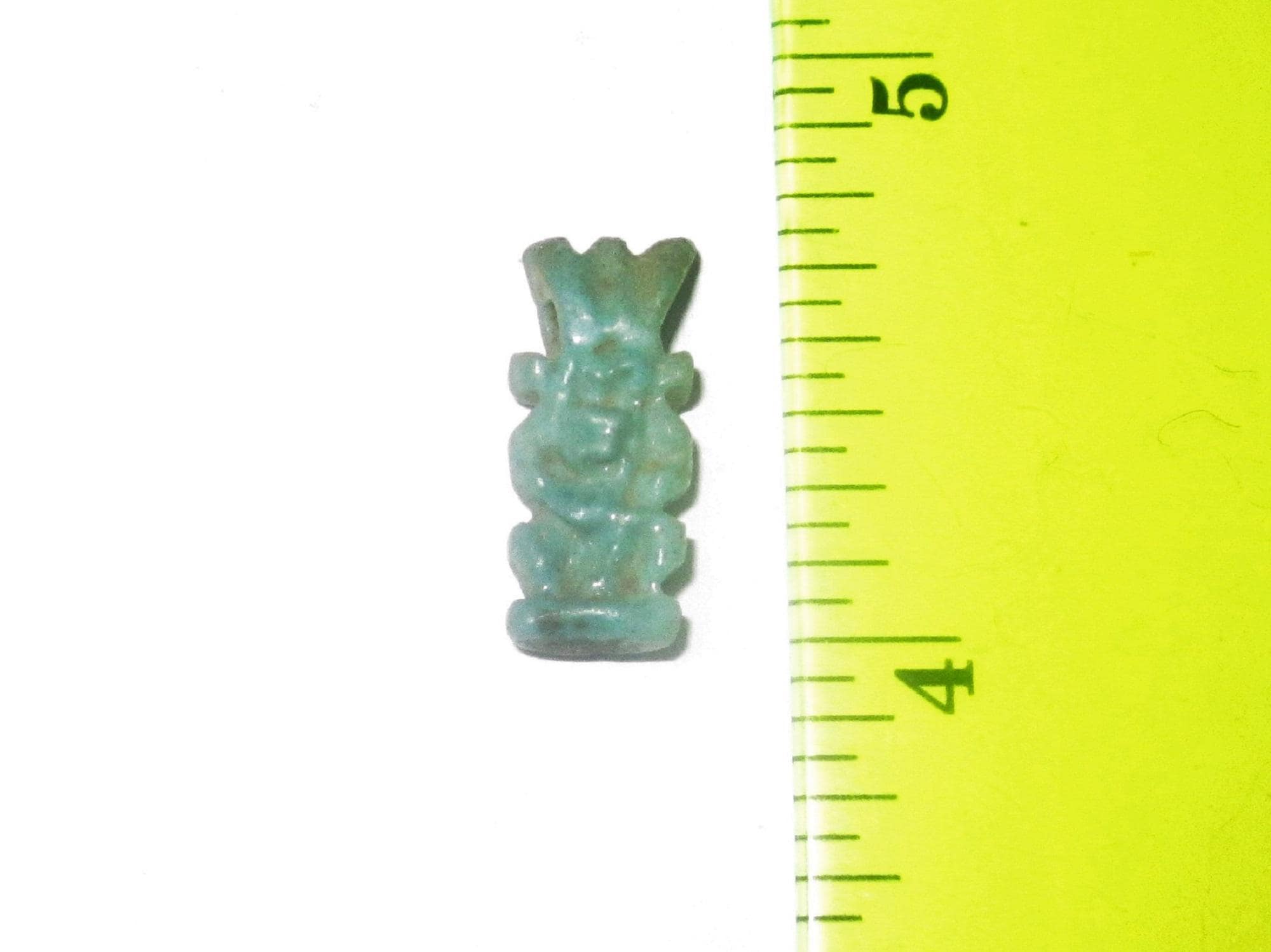 古代エジプトのベス アミュレット ファイアンス焼き 後期紀元前 600