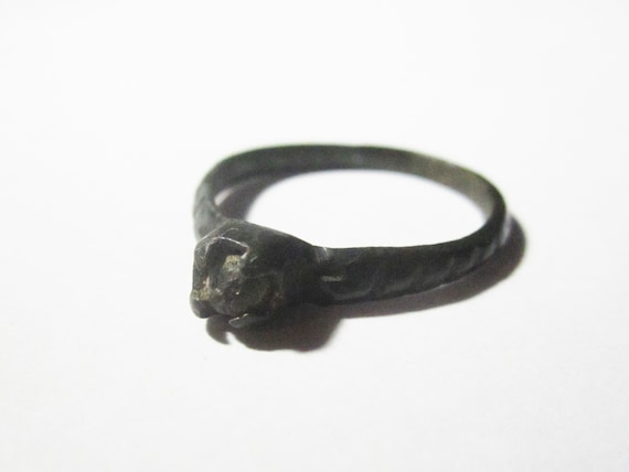 Medieval Bronze Ring With Clear Stone glass or Mica From Eastern Europe From the 14th. to 17th. C. in Size 8 Beautiful Etsy