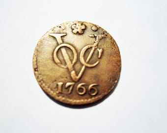 1766年オランダ・ドゥイト硬貨 – 植民地時代のニューヨーク・ペニー、アメリカ独立戦争時代