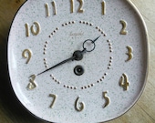 Porcelain Ceramic Clock Original Key French Vintage Pink Gold Genuine Bayard