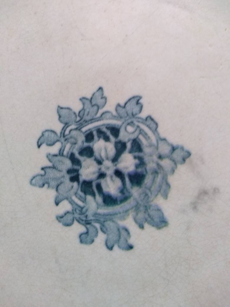 2 X Antique Terre De Fer Faience Blue and White Faiences