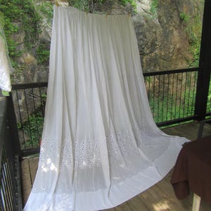 Embroidered Cutwork Lace Curtain Full Length French Vintage Retro