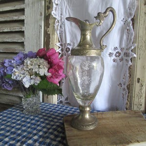 ブランデー デキャンタ ボトル カラフェ シルバー イタリアン