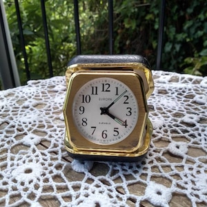 1960s Clock Travel Alarm Folding German Retro Vintage