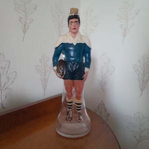 Rare Rugby Bottle Collectible French Vintage Rugby Union Player